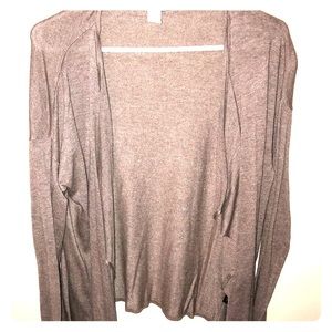 Tan open front cardigan
